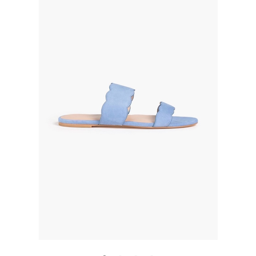 Stuart Weitzman “Santorini” scalloped sandals